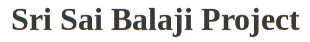 Sri Sai Balaji Project logo