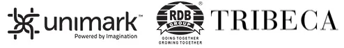 Unimark Group and RDB Group and Tribeca logo