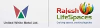 Rajesh Lifespaces and United White Metal logo
