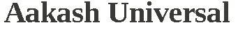 Aakash Universal logo