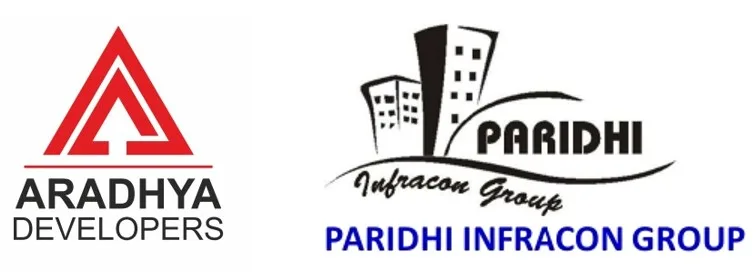 Aradhya developers and Paridhi Infracon Group logo